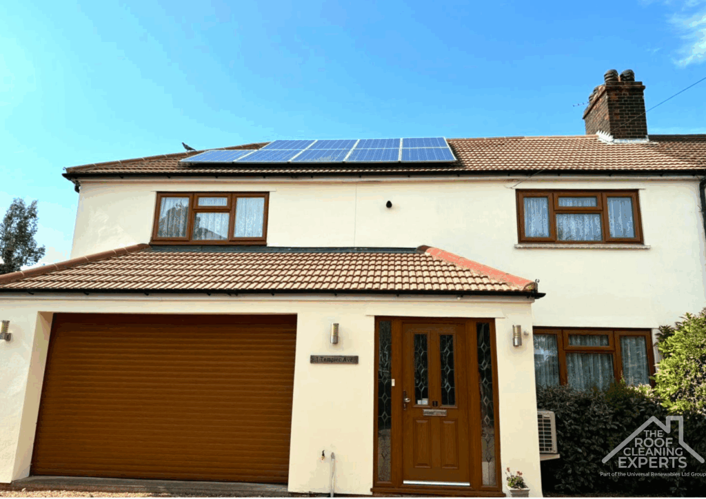 properla roof coating in brown - applied by the roof cleaning experts