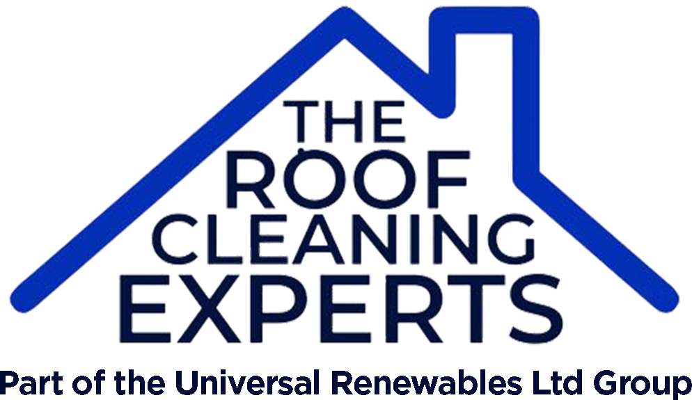 The Roof Cleaning Experts company logo featuring a clean, stylized rooftop with bold, professional lettering