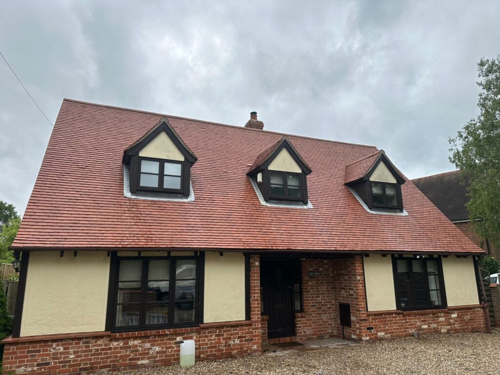 roof cleaning and gutter cleaning done by The Roof Cleaning Experts