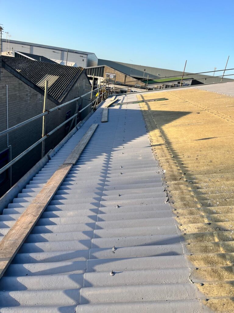 Cleaning asbestos roof tiles safely by The Roof Cleaning Experts